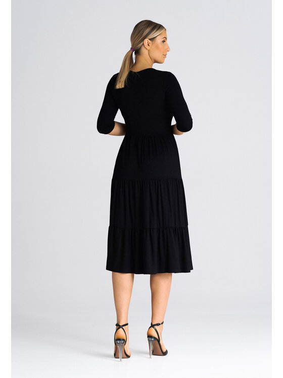 FIGL FIGL Sukienka codzienna SUKIENKA M943 Czarny Regular Fit