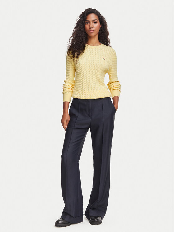 Tommy Hilfiger Tommy Hilfiger Sweter WW0WW44993 Żółty jasny Regular Fit
