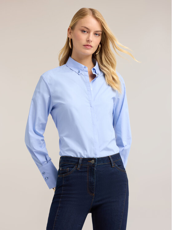 Motivi Motivi Koszula 5074Q000993N004 Turkusowy Regular Fit