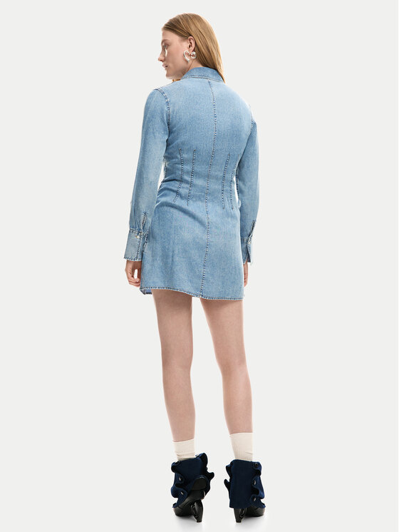Desigual Desigual Džinsinė suknelė Lonan 26SWVD03 Mėlyna Slim Fit
