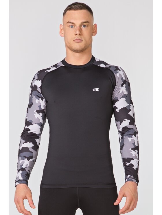 ROUGH RADICAL ROUGH RADICAL Koszulka techniczna FURIOUS ARMY LS Czarny Slim Fit