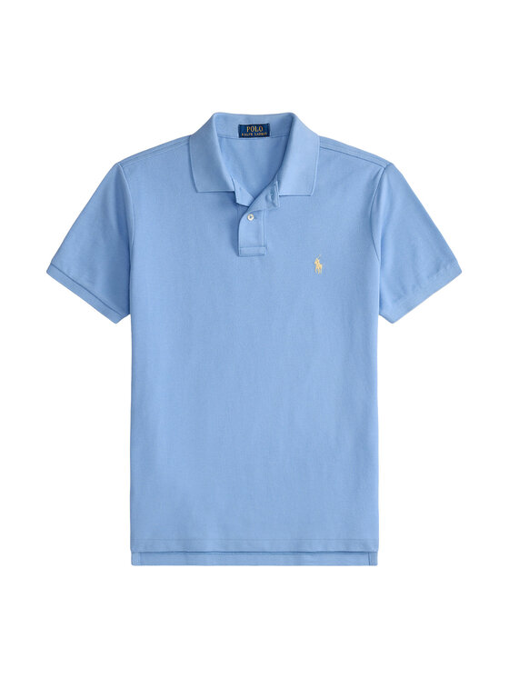 Polo Ralph Lauren Polo Ralph Lauren Поло 710680784461 Блакитний Custom Slim Fit