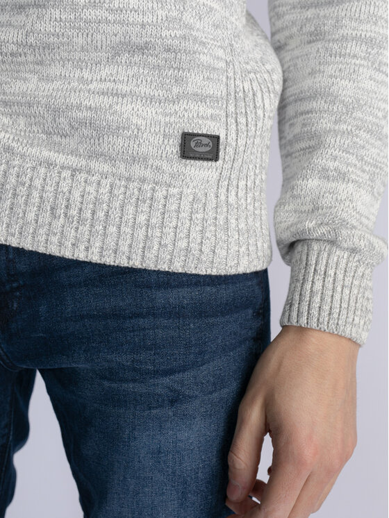 Petrol Industries Petrol Industries Пуловер M-3030-KWC206 Сив Regular Fit