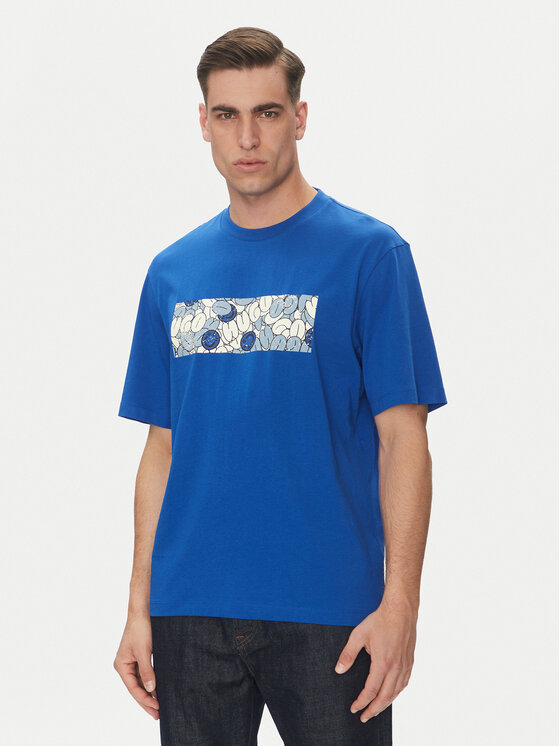 HUGO Męski T-Shirt, rozmiar S, Niebieski, Nurix 50545128