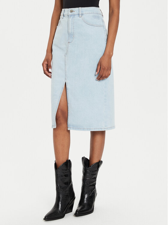 Gestuz Džínsová sukňa Denia 10909237 Modrá Regular Fit