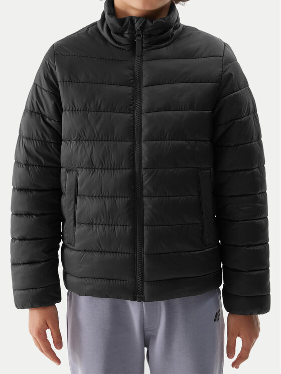 4F 4F Μπουφάν μεταβατικό 4FJWSS24TDJAM344 Μαύρο Regular Fit