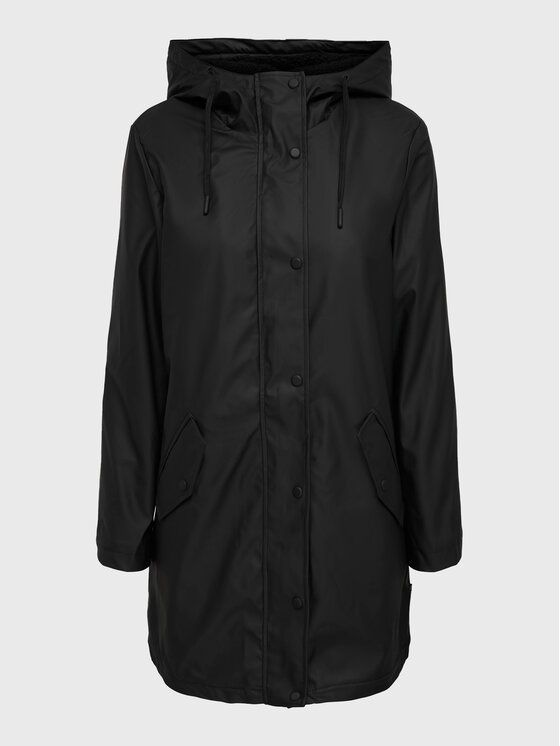 ONLY ONLY Kurtka przeciwdeszczowa Sally 15206116 Czarny Regular Fit
