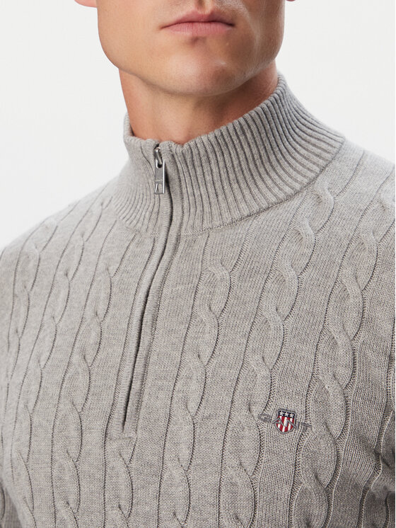 Gant Gant Sveter 8050603 Sivá Regular Fit