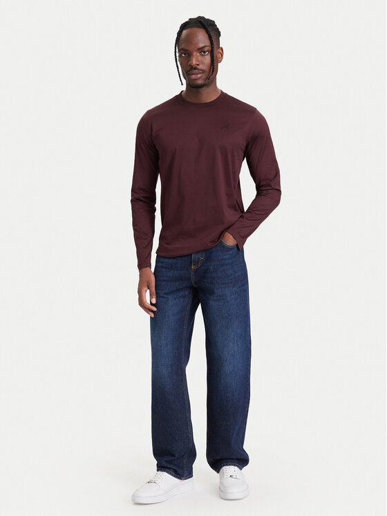 KARL LAGERFELD KARL LAGERFELD Longsleeve 755002 564200 Bordowy Regular Fit