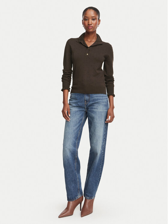 Marella Marella Sweter Onde 2625366101 Brązowy ciemny Regular Fit