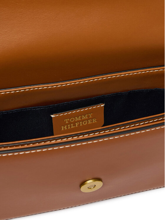 Tommy Hilfiger Tommy Hilfiger Kabelka Th Script Flap Crossover AW0AW18399 Hnědá