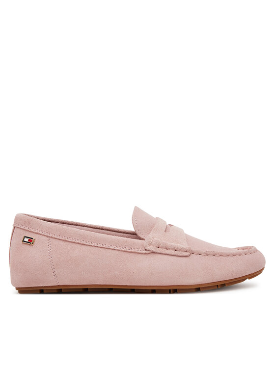Tommy Hilfiger Tommy Hilfiger Mokaszin Flag Soft Suede Driver Loafer FW0FW08558 Rózsaszín