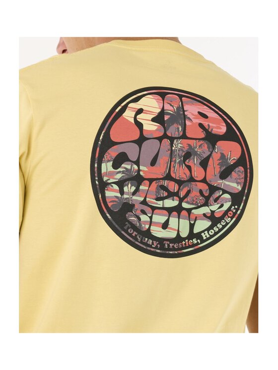 Rip Curl Rip Curl T-Shirt Wettie Passage Icon Tee Żółty Standard Fit