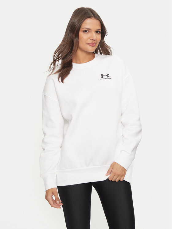 Under Armour Mikina Essential 1379475 Biela Loose Fit