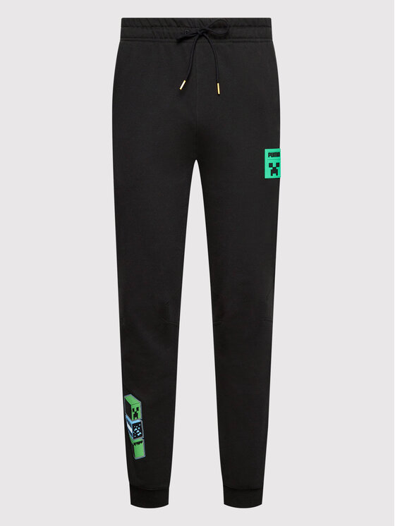 Puma Puma Spodnie dresowe MINECRAFT 534377 Czarny Regular Fit