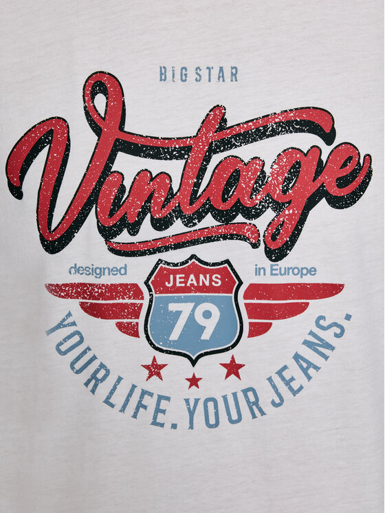 BIG STAR BIG STAR T-Shirt MERRET Biały Basic Fit