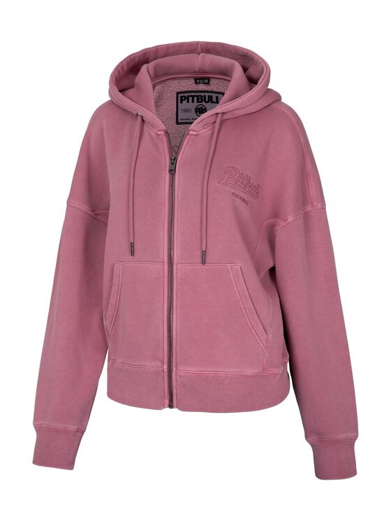 PITBULL PITBULL Bluza Bluza rozpinana z kapturem damska Washed Manzanita II XS/S Różowy Regular Fit