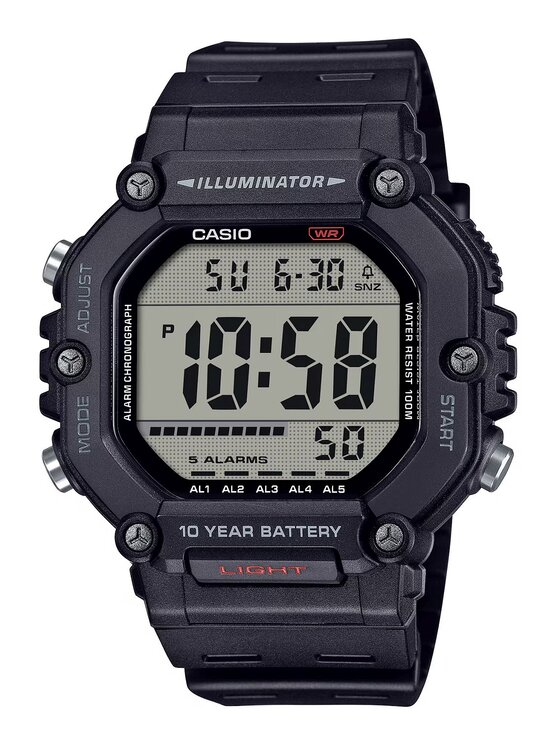 Casio Casio Ρολόι AE-1600H-1AVEF Μαύρο