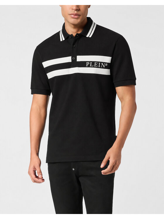 PHILIPP PLEIN PHILIPP PLEIN Polo 31305 Czarny Slim Fit