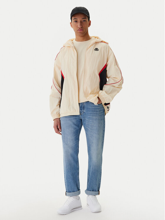 Kappa Kappa Geacă de vânt Banda Silas 222 37222WW Écru Comfort Fit