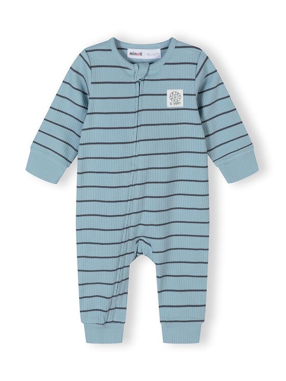 minoti minoti Komplet pajacy 28BABYRIB27 Niebieski Regular Fit
