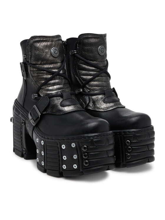 NEW ROCK NEW ROCK Čizme M-TM004-C3 Crna