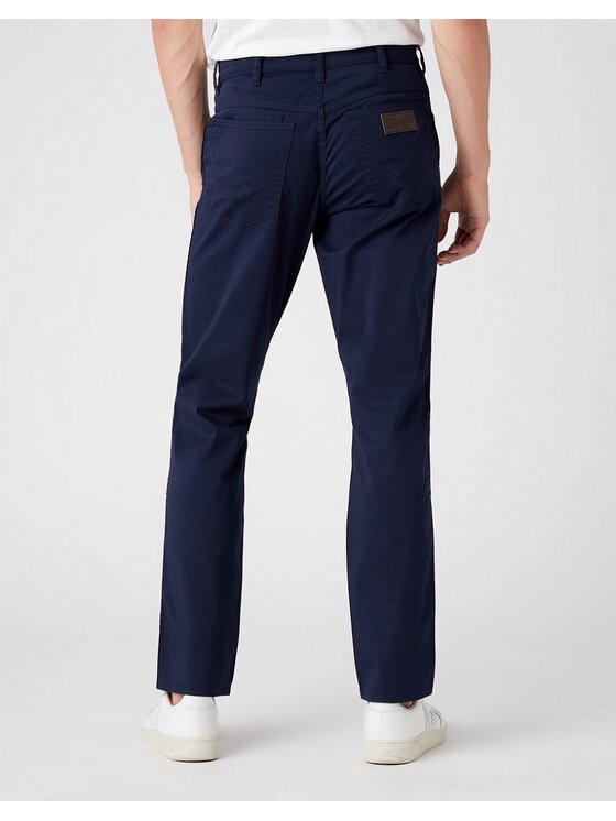 Wrangler Wrangler Spodnie materiałowe TEXAS SLIM Niebieski Slim Fit