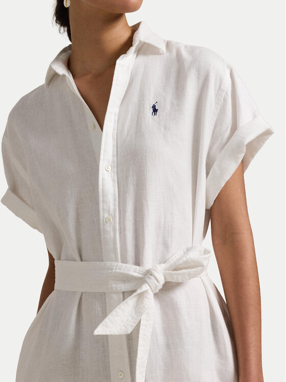 Polo Ralph Lauren Polo Ralph Lauren Košeľové šaty 211959912002 Biela Regular Fit