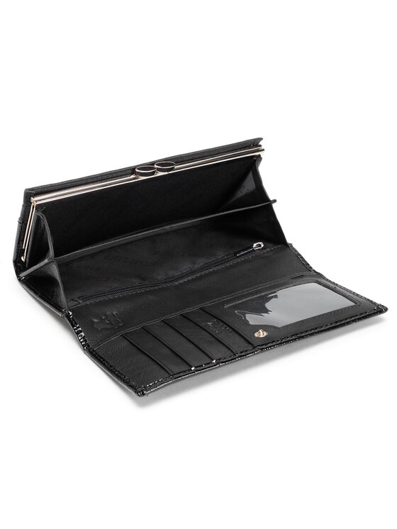 Semi Line Semi Line Голям дамски портфейл P8228-0 Черен