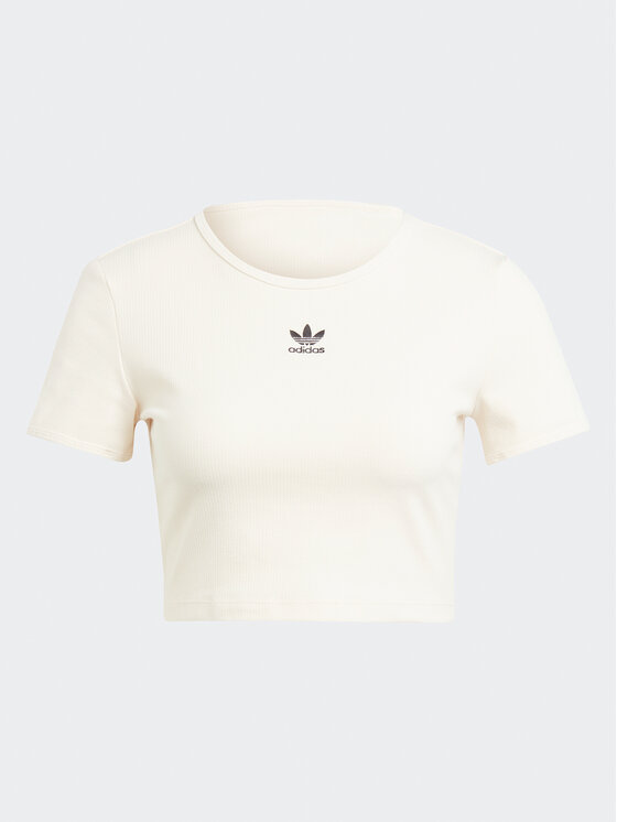 adidas adidas Marškinėliai Essentials IJ7804 Smėlio Slim Fit