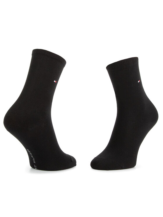 Tommy Hilfiger Tommy Hilfiger 2er-Set hohe Damensocken 371221 Schwarz