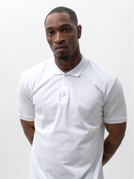 Urban City Urban City Polo kLASYCZNA BEZ LOGO BAWEŁNIANA POLÓWKA 131158 Biały Regular Fit