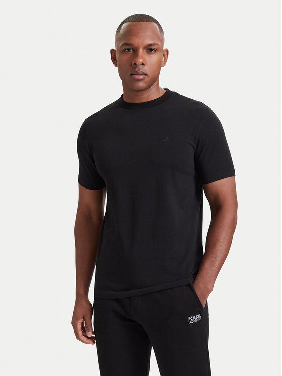 KARL LAGERFELD KARL LAGERFELD Tričko 755030 564235 Čierna Regular Fit