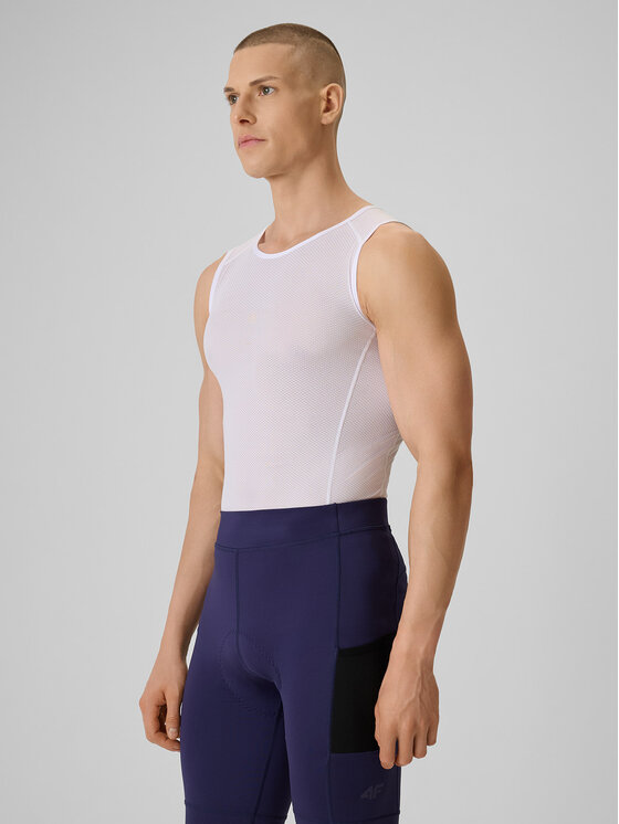 4F 4F Koszulka rowerowa ALTERNATIVE PATH Biały Slim Fit