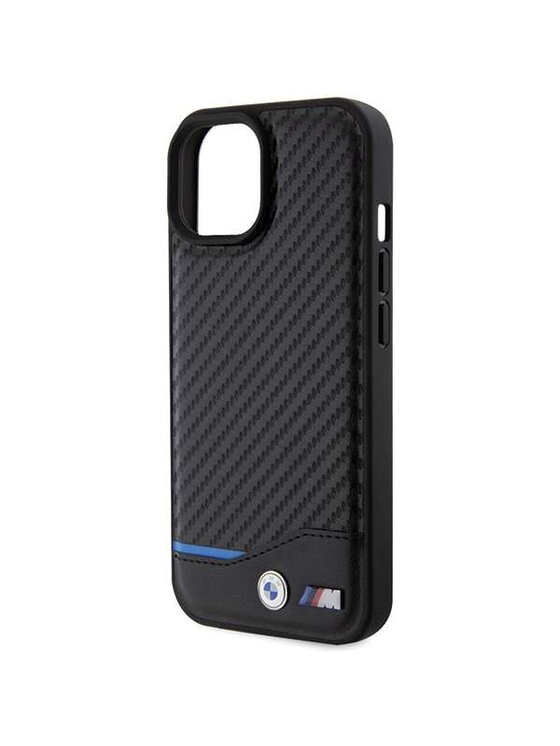 BMW Motorsport BMW Motorsport Etui na telefon Leather Carbon Czarny