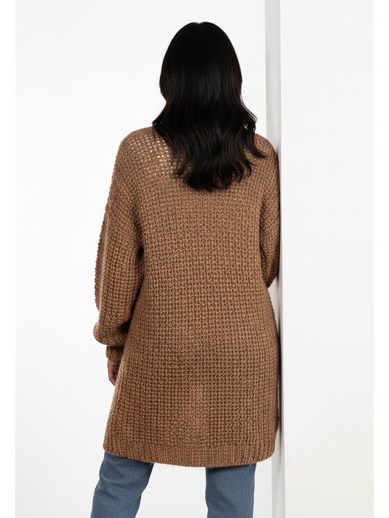 FIGL FIGL Kardigan M1277 Pomarańczowy Regular Fit