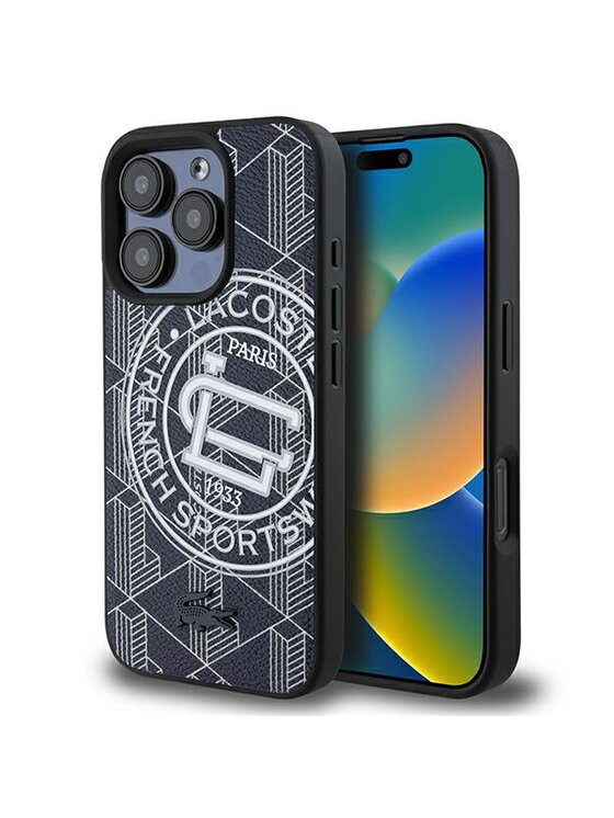 Etui na telefon Lacoste, Grantowe, Mono Sportswear