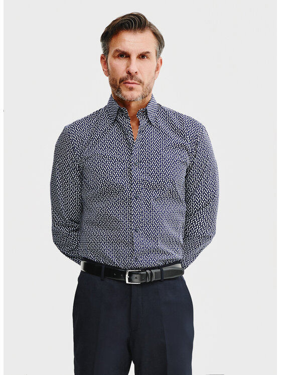 Pako Lorente Pako Lorente Koszula P25SN-1X-022-G Granatowy Slim Fit