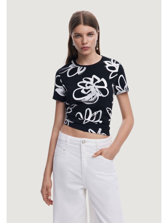 Desigual Desigual T-Shirt TS_COLORADO Μαύρο Shirt Fit