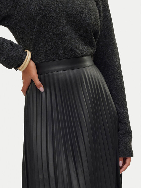 Vero Moda Vero Moda Spódnica z imitacji skóry Bella Holly 10319036 Czarny Regular Fit