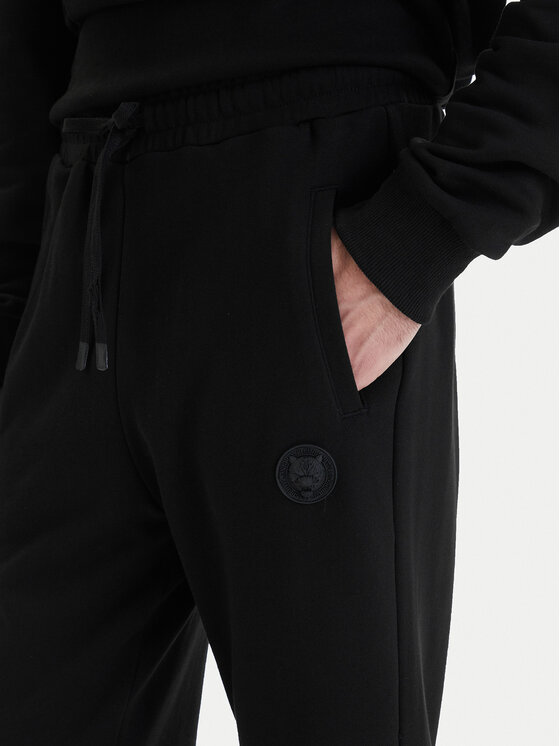 Plein Sport Plein Sport Sporta bikses SAFC MJT2788 STE003N Melns Regular Fit