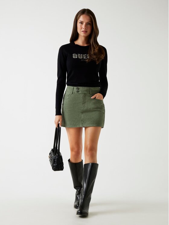 Guess Guess Пуловер 178749 Черен Classic Fit