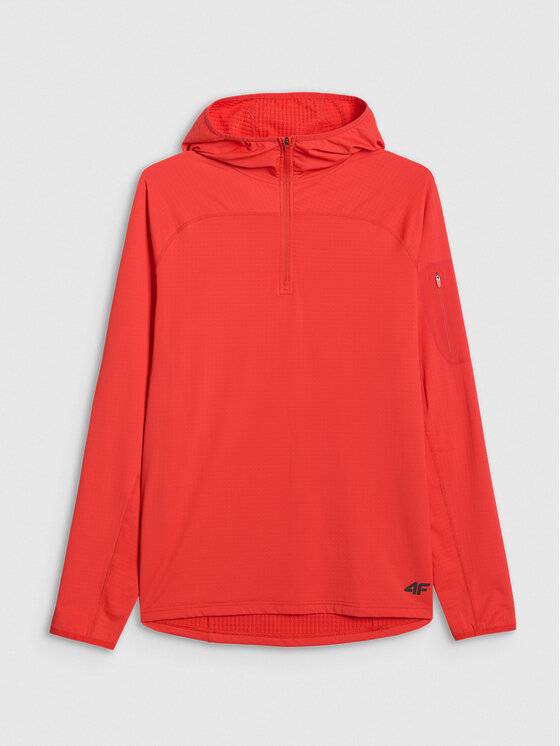 4F 4F Funkční mikina 4FWAW25TFSWM590-62S Červená Authentic Slim Fit