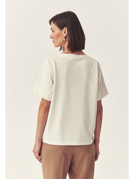 TATUUM Tatuum Blúzka BOW Biela Loose Fit