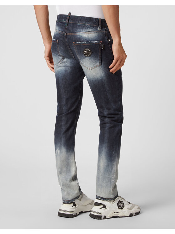 PHILIPP PLEIN PHILIPP PLEIN Jeansy 403 Niebieski Straight Leg