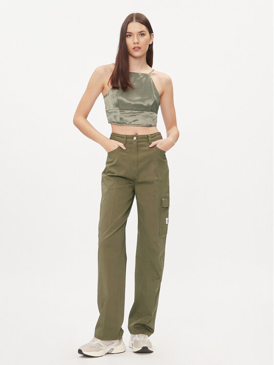 Calvin Klein Jeans Calvin Klein Jeans Top J20J222903 Verde Slim Fit