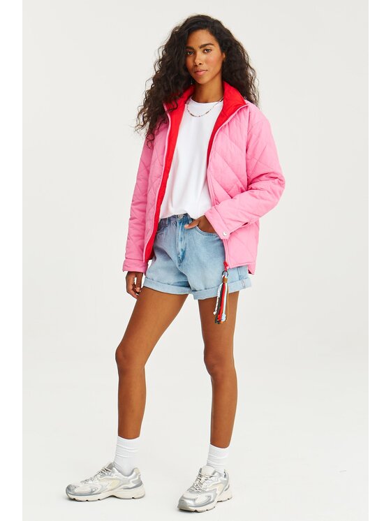 NAOKO NAOKO Prechodná bunda Poppy Strawberry Sorbet Červená Regular Fit