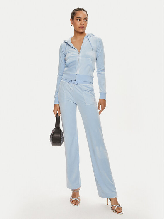 Juicy Couture Juicy Couture Spodnie dresowe Del Ray JCAP180 Niebieski Straight Fit