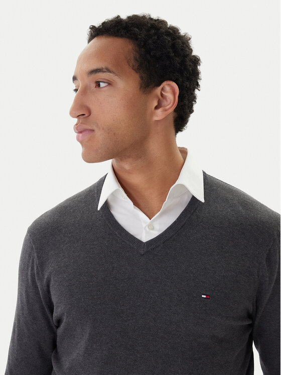 Tommy Hilfiger Tommy Hilfiger Džemper Essential MW0MW14745 Siva Regular Fit