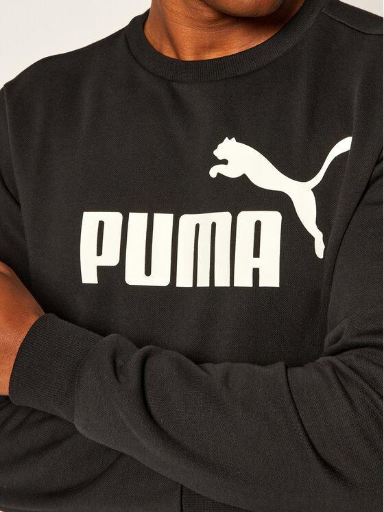 Puma Felpa Ess Logo Crew Sweat Fl Big Logo 851747 Nero Regular Fit